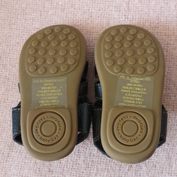 Toddler Fisherman Sandals, Brown Faux Leather with Velcro Strap, Sz. 4 - Picture 6 of 6